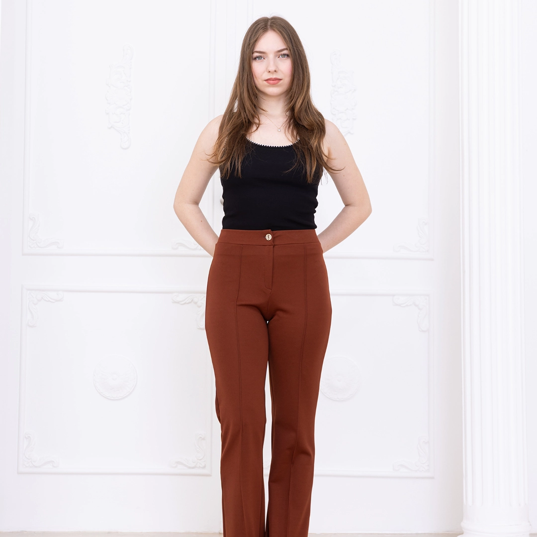 Zara Krep Fit Pantolon - Görsel 9